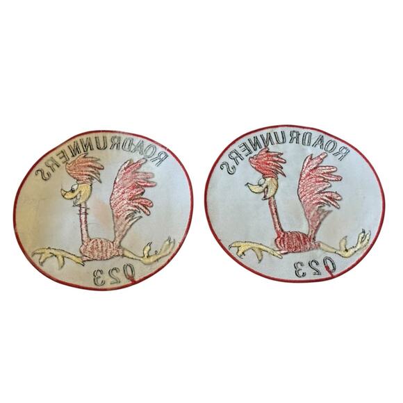VTG Road Runners #23 Embroidered Sew On Patches (2) School Team Baseball READ - Picture 5 of 6